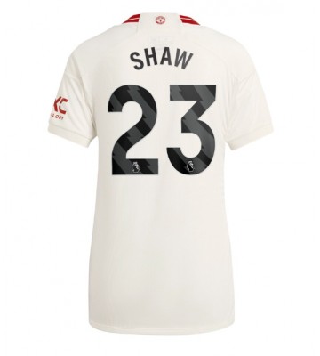 Manchester United Luke Shaw #23 Replika Tredjetrøje Dame 2023-24 Kortærmet
